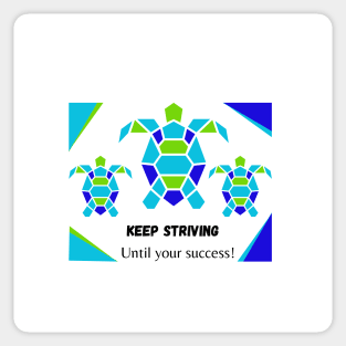 Geometric Turtle Motivational Colorful Tee Sticker